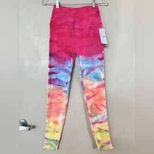 NWT Spiritual Gangster Sunrise Dip Tie Dye Self Love Cutout Leggings XS/S